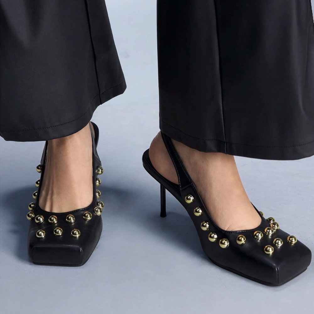 🆕 Square Toe Ballet Inspired Style High Heel Shoes
